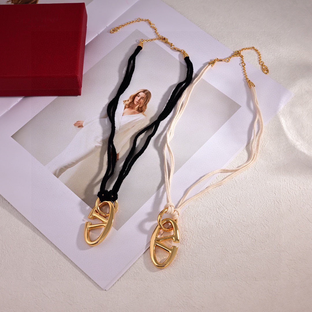 Signature Emblem Pendant Necklace in Polished Metal-Tone – Design 01 main product view