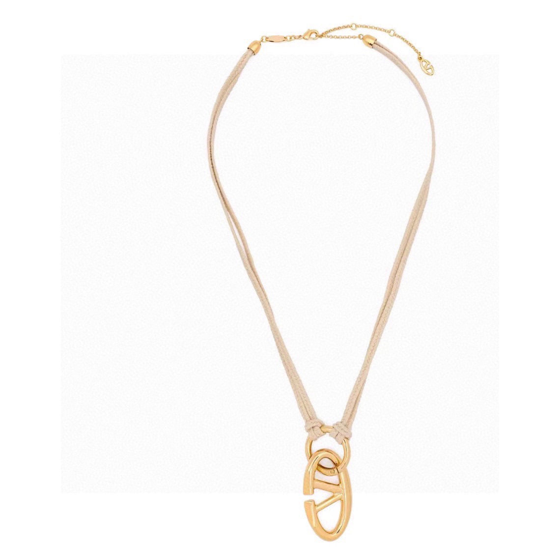 Signature Emblem Pendant Necklace in Polished Metal-Tone – Design 01 detail view