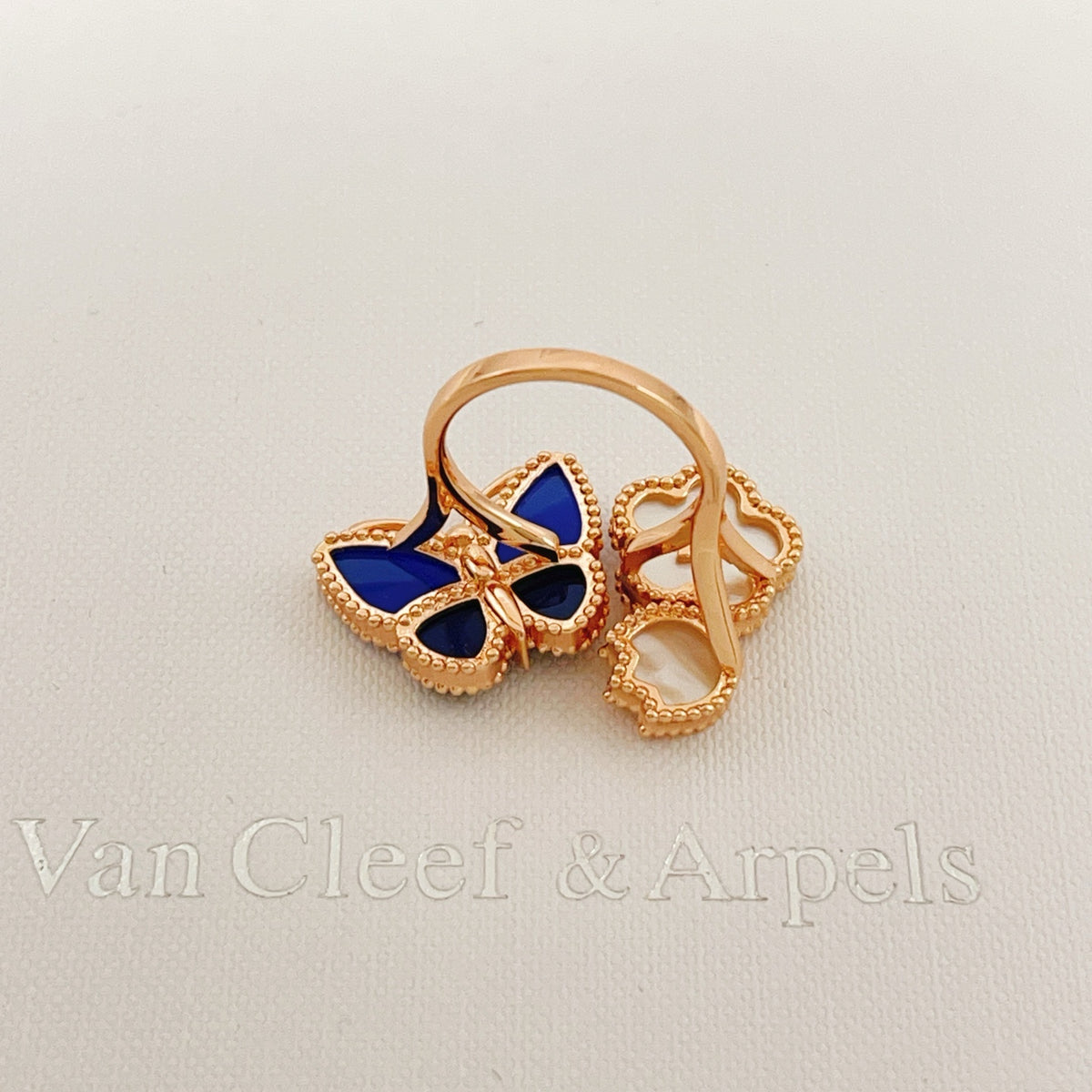 Butterfly Statement Ring in Rose-Gold-Tone detail view