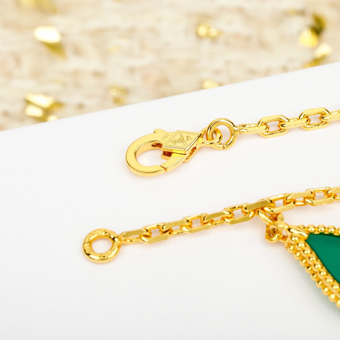 Clover Bracelet in Gold-Tone – Blue Butterfly front product view