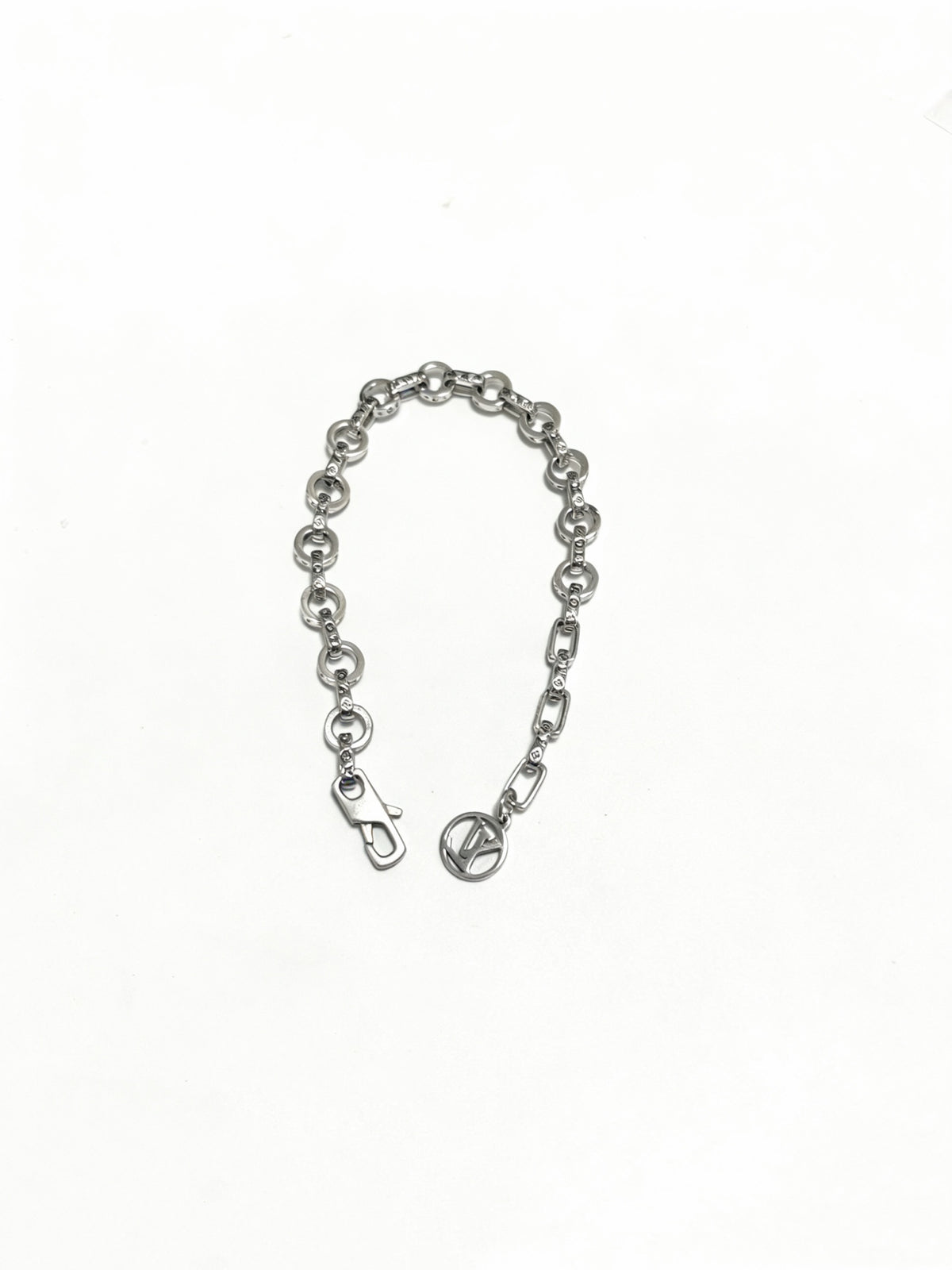 Chain Bracelet in Silver-Tone – Design 003 side detail