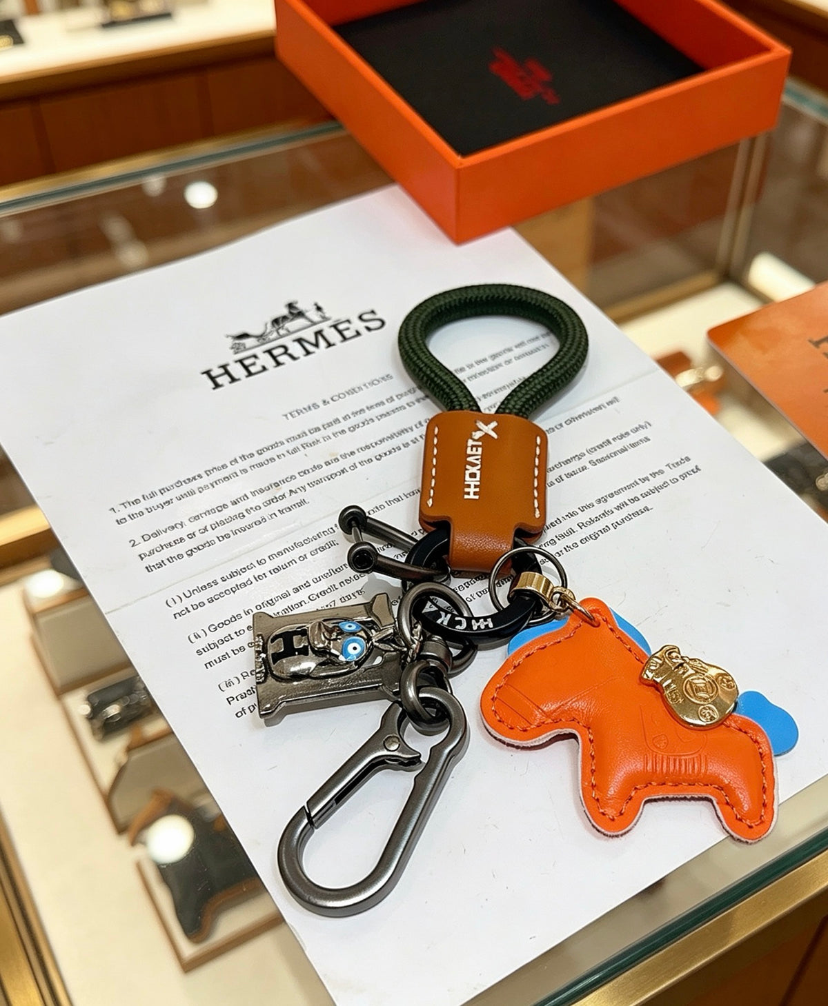 Horse Keychain in Silver-Tone – Design 030 styled product view