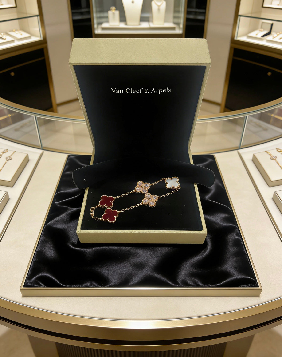 Clover Bracelet in Polished Metal-Tone – Multicolor – Design 19 main product view