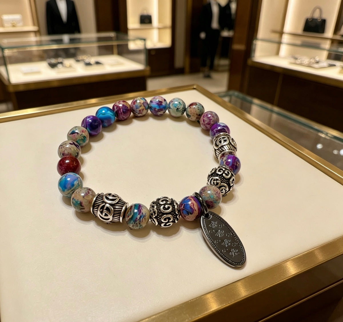 Double-G Emblem Bracelet in Polished Metal-Tone – Design 011 main product view