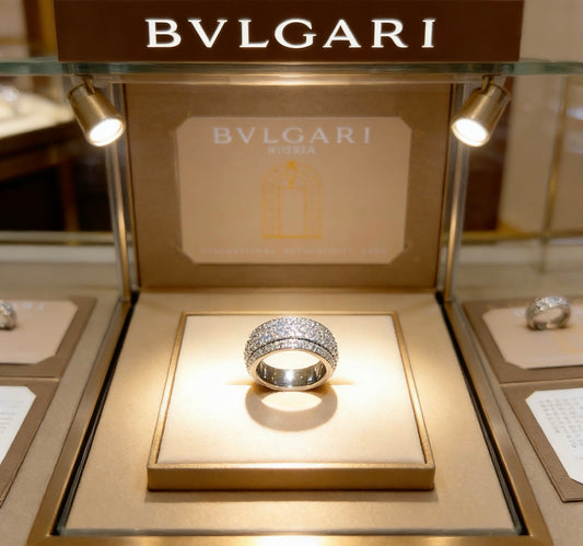 Geometric Emblem Statement Ring in Rose-Gold-Tone – Rose Gold Detail – Design 002 main product view