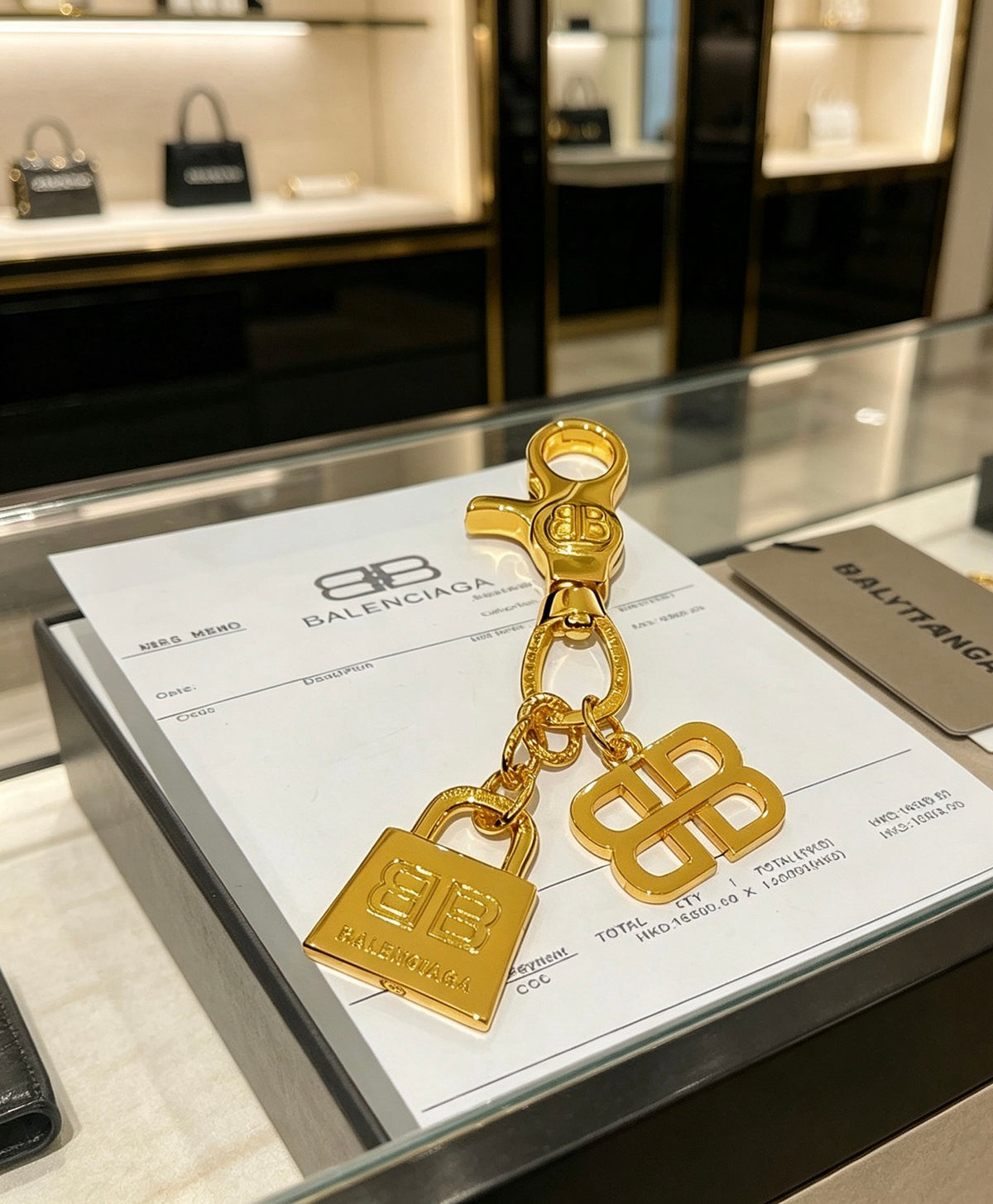 Key Jewelry Accessory in Polished Metal-Tone – Design 020 main product view