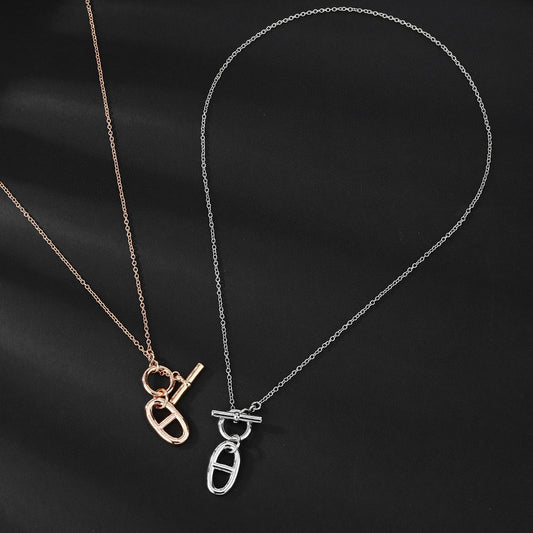 Toggle Pendant Necklace in Rose-Gold-Tone – Rose Gold Detail – Design 002 main product view