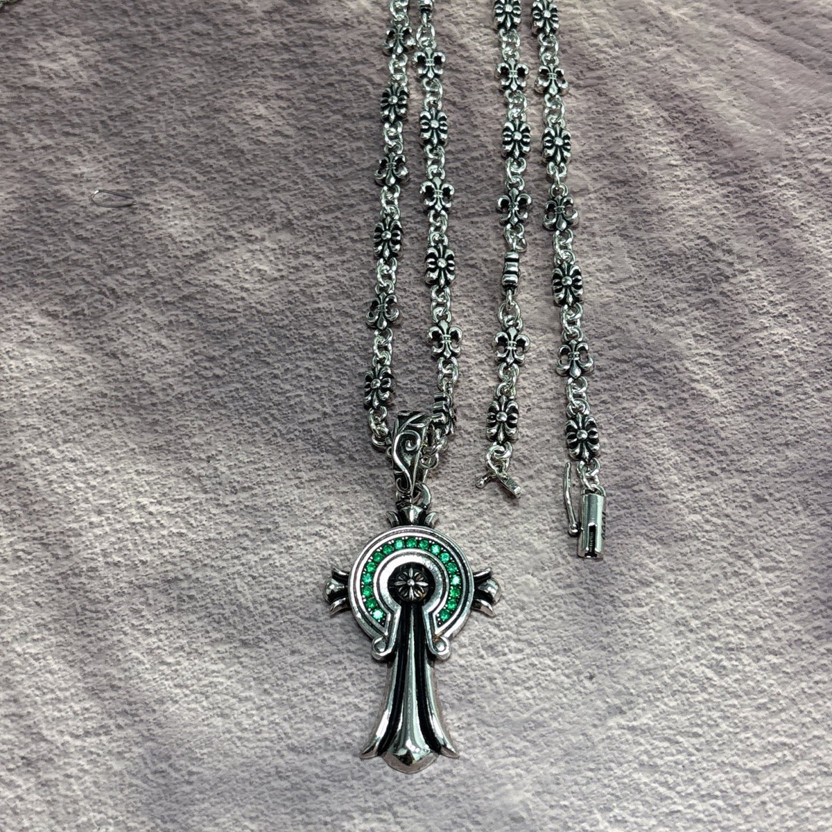 Gothic Emblem Jewelry Accessory in Metal-Tone – Design 01 front product view