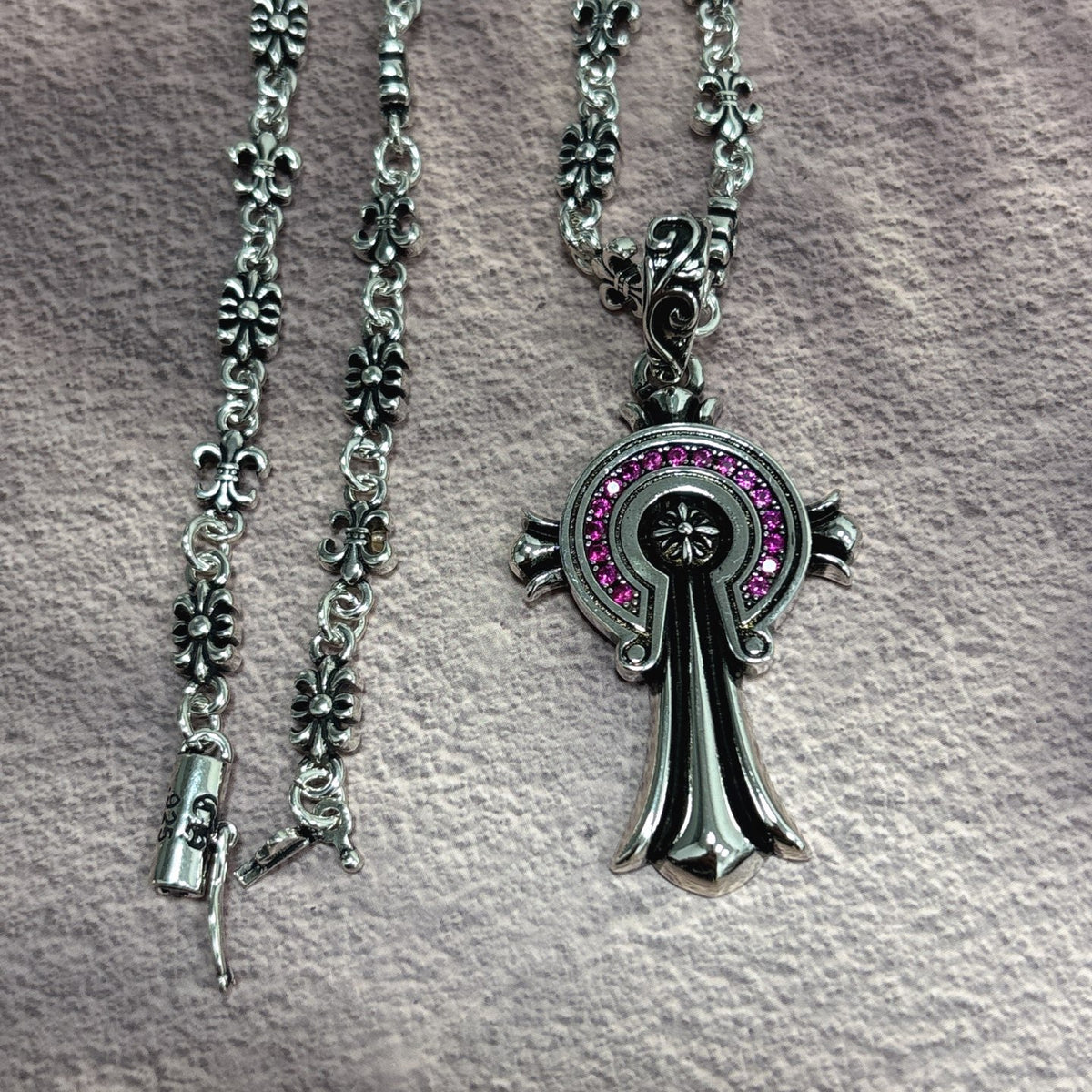Gothic Emblem Jewelry Accessory in Metal-Tone – Design 01 styled product view