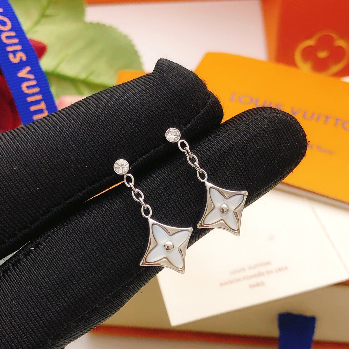 Geometric Emblem Stud Earrings in Gold-Tone – Design 027 main product view