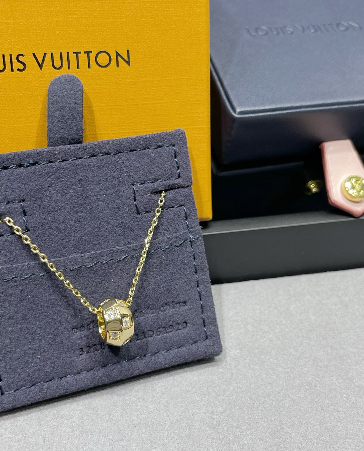 Letter Emblem Pendant Necklace in Gold-Tone – Design 006 main product view