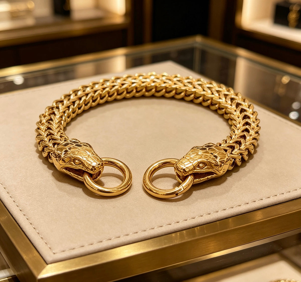 Serpentine Bracelet in Polished Metal-Tone main product view