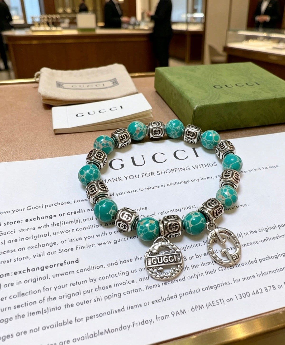 Double-G Emblem Bracelet in Polished Metal-Tone – Design 012 main product view