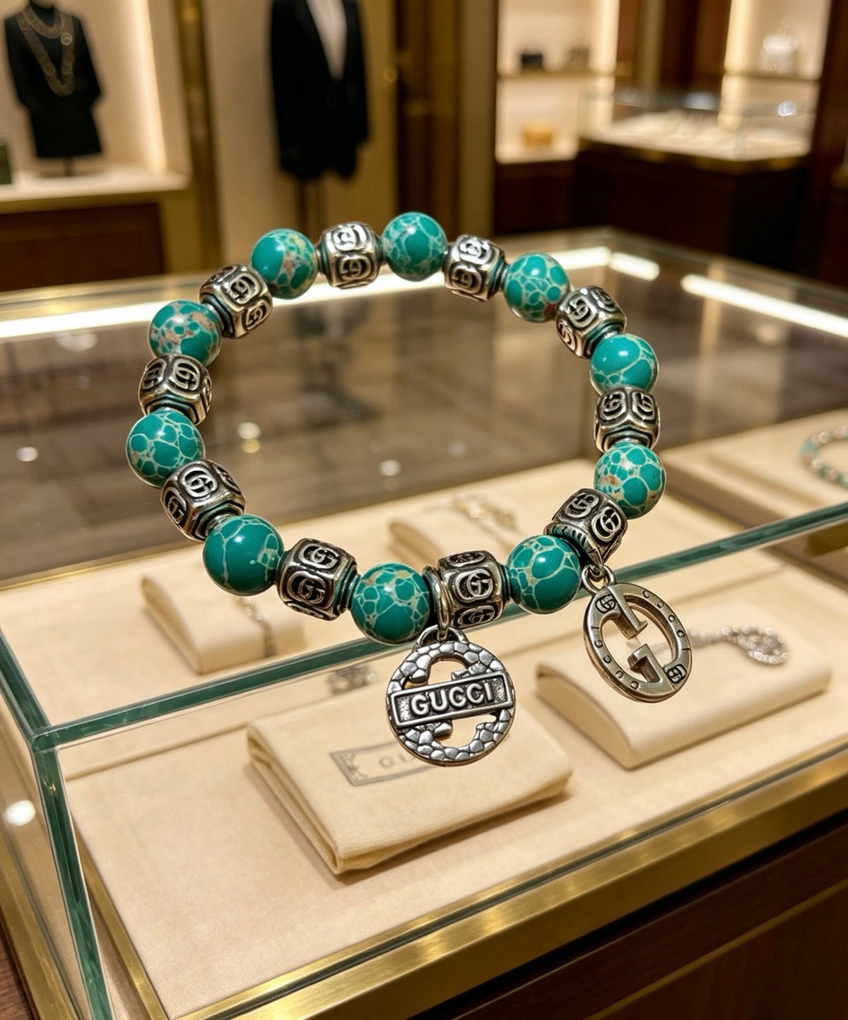 Double-G Emblem Bracelet in Polished Metal-Tone – Design 012 main product view