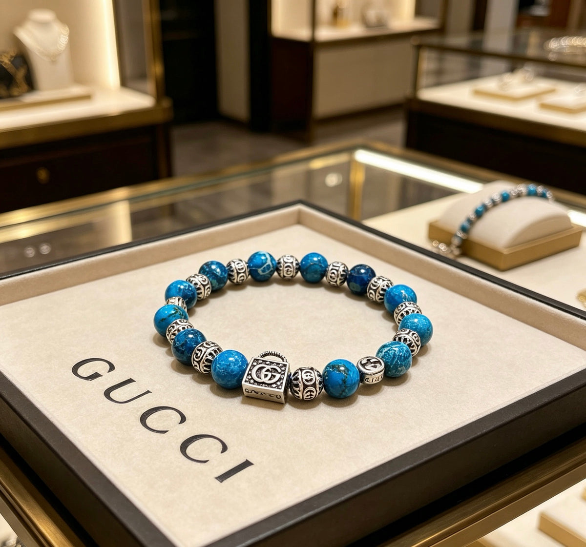 Double-G Emblem Bracelet in Polished Metal-Tone – Design 013 main product view