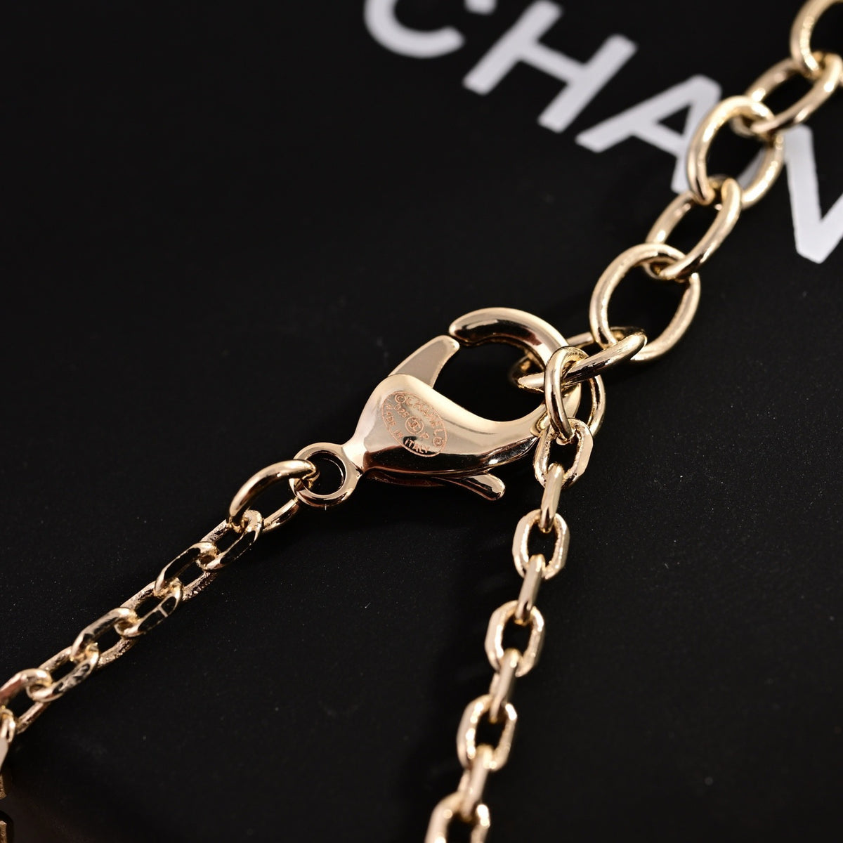 Signature Emblem Pendant Necklace in Polished Metal-Tone – Design 051 side detail