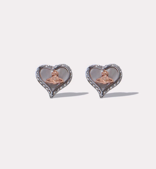 Orb Stud Earrings in Polished Metal-Tone – Design 012 main product view