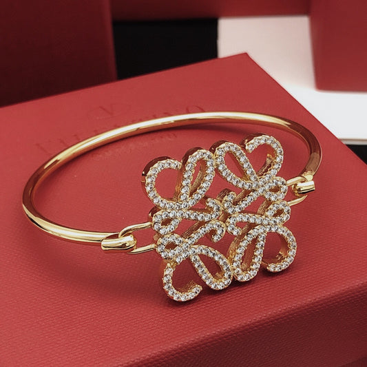 Sculptural Statement Bracelet in Polished Metal-Tone – Design 02 main product view