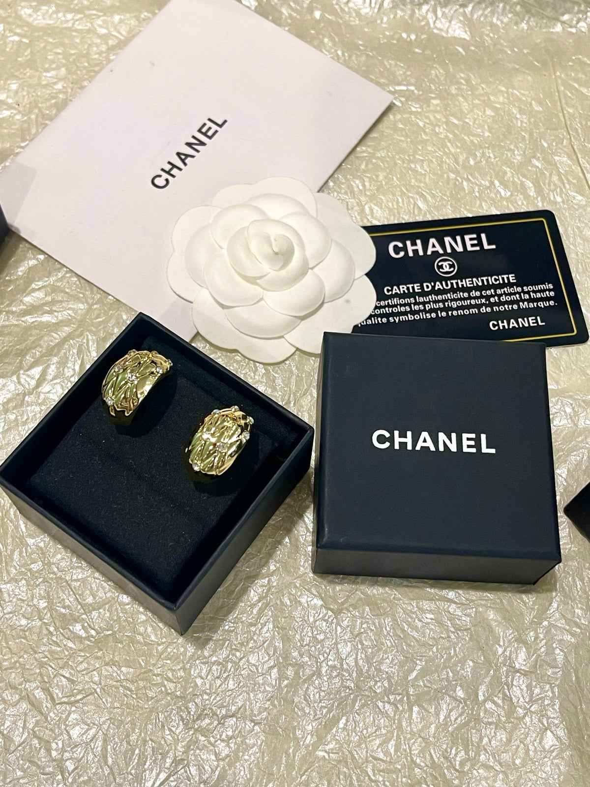 Signature Emblem Crystal-Accent Statement Earrings – Design 007 close-up detail