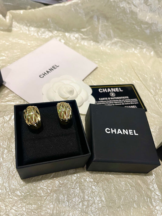 Signature Emblem Crystal-Accent Statement Earrings – Design 007 main product view