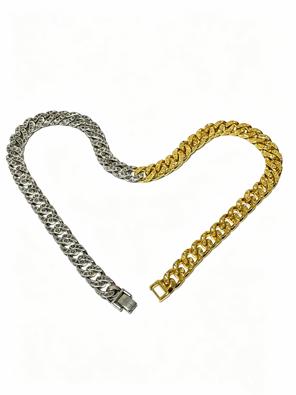 Chain Pendant Necklace in Silver-Tone – Design 022 front product view