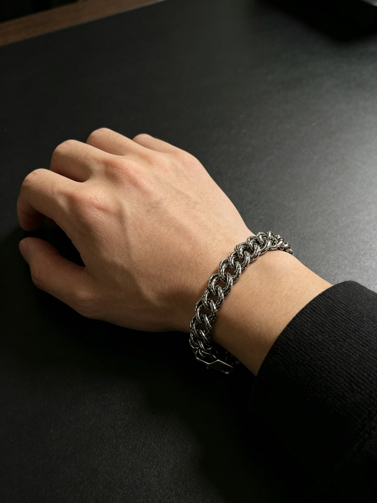 Chain Bracelet in Silver-Tone – Design 005 styled product view
