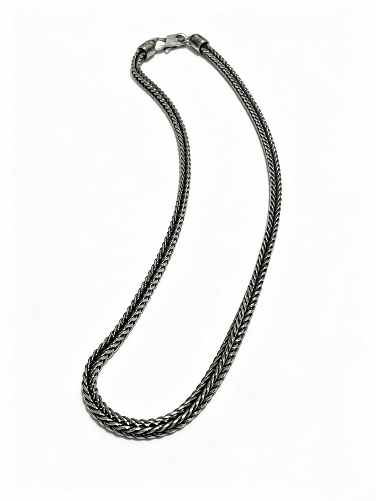 Chain Pendant Necklace in Silver-Tone – Design 019 front product view