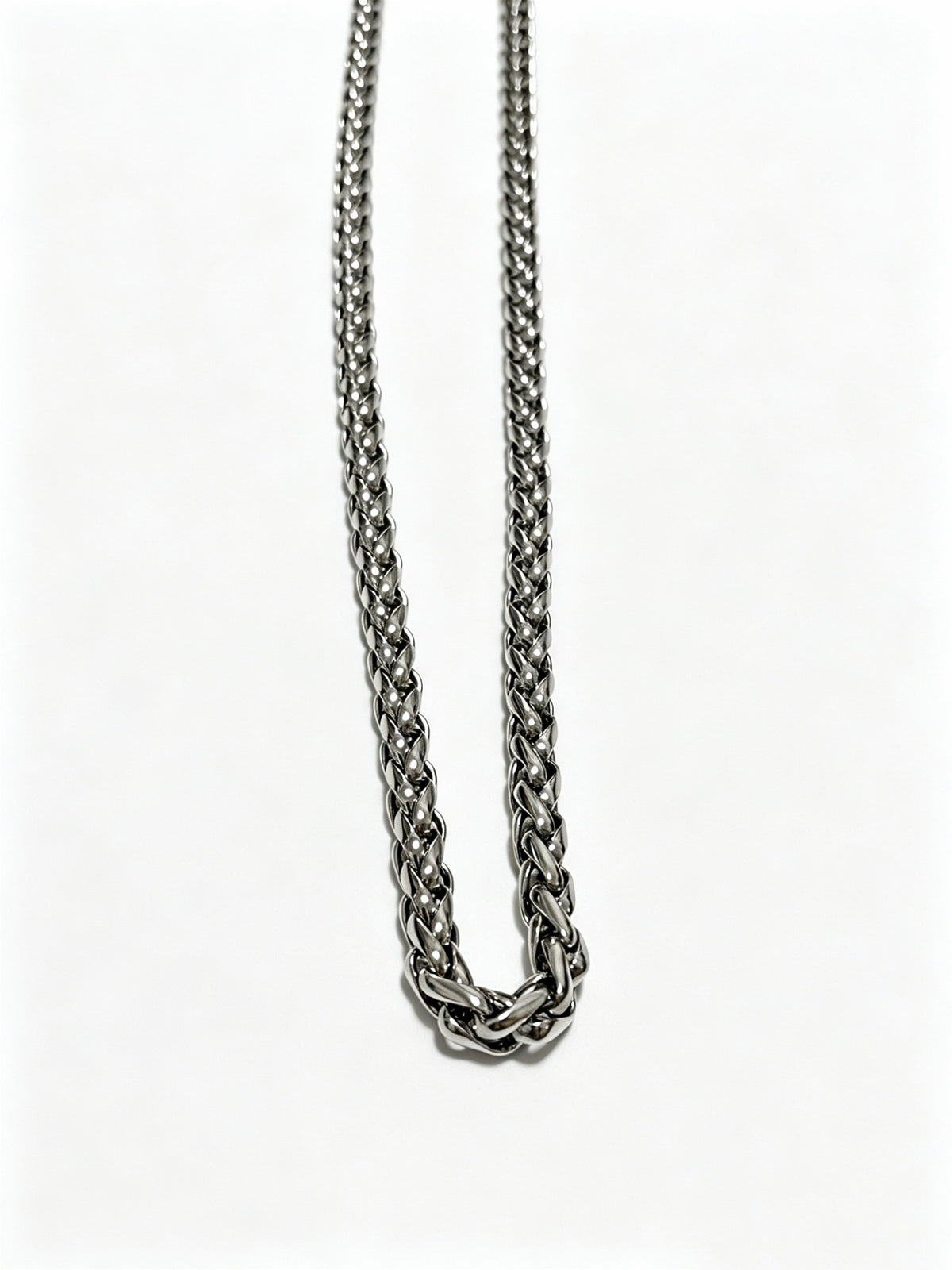 Chain Pendant Necklace in Silver-Tone – Design 018 front product view