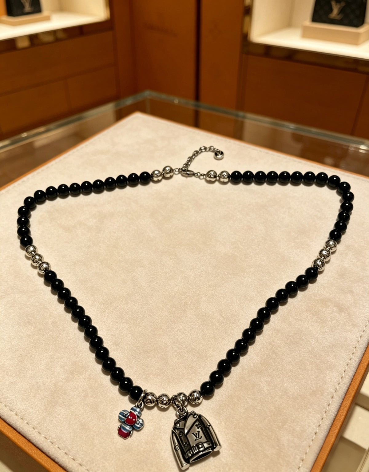 Chain Pendant Necklace in Silver-Tone – Design 010 front product view