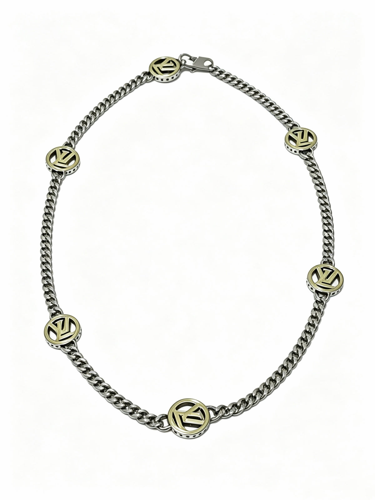 Chain Pendant Necklace in Silver-Tone – Design 008 main product view