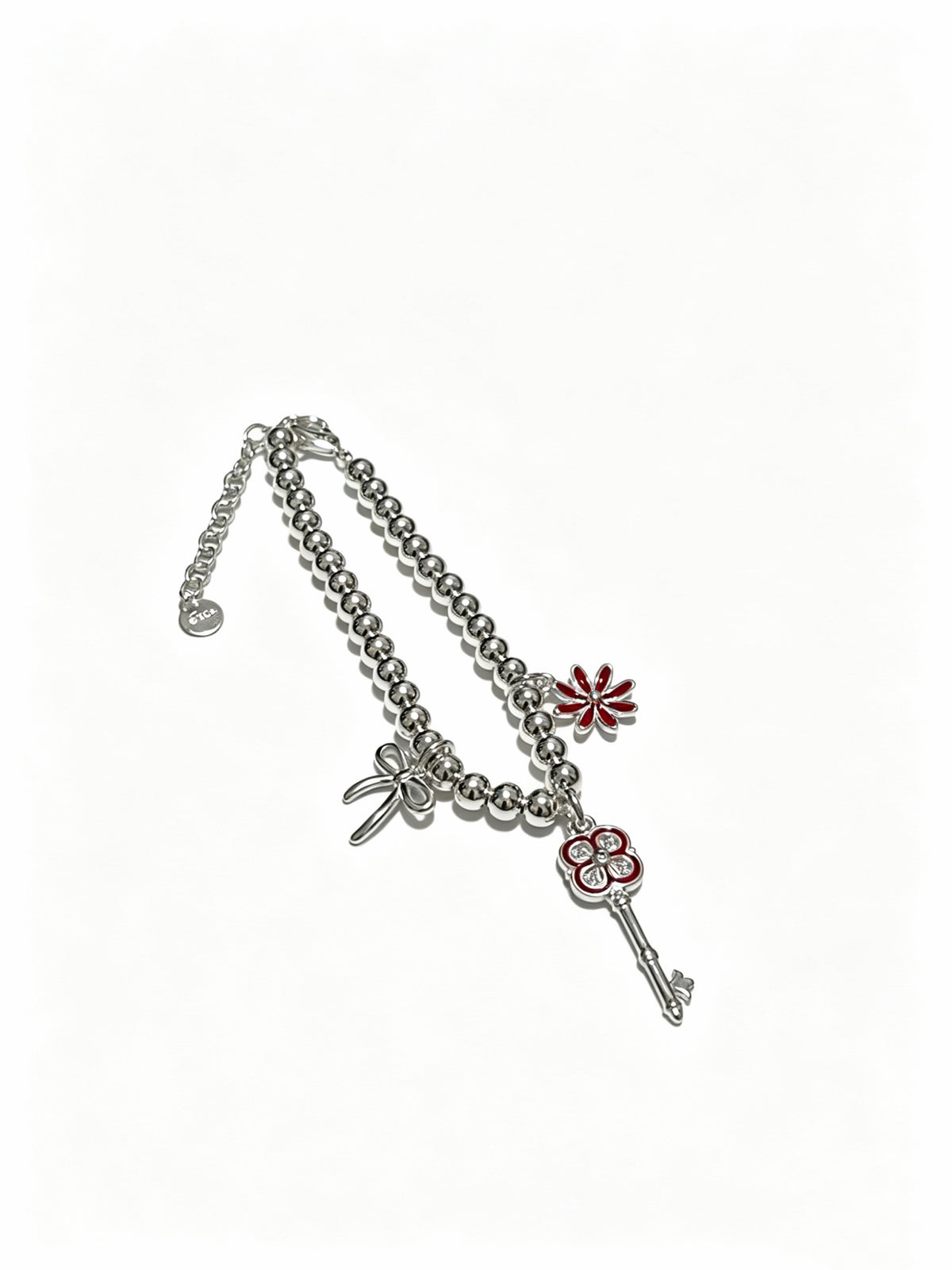 Signature Motif Bracelet in Silver-Tone – Vintage Detail – Design 34 front product view