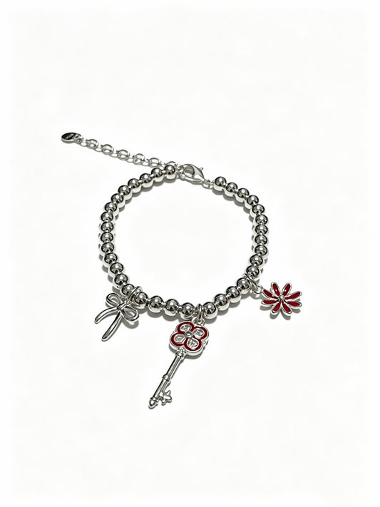 Signature Motif Bracelet in Silver-Tone – Vintage Detail – Design 34 main product view
