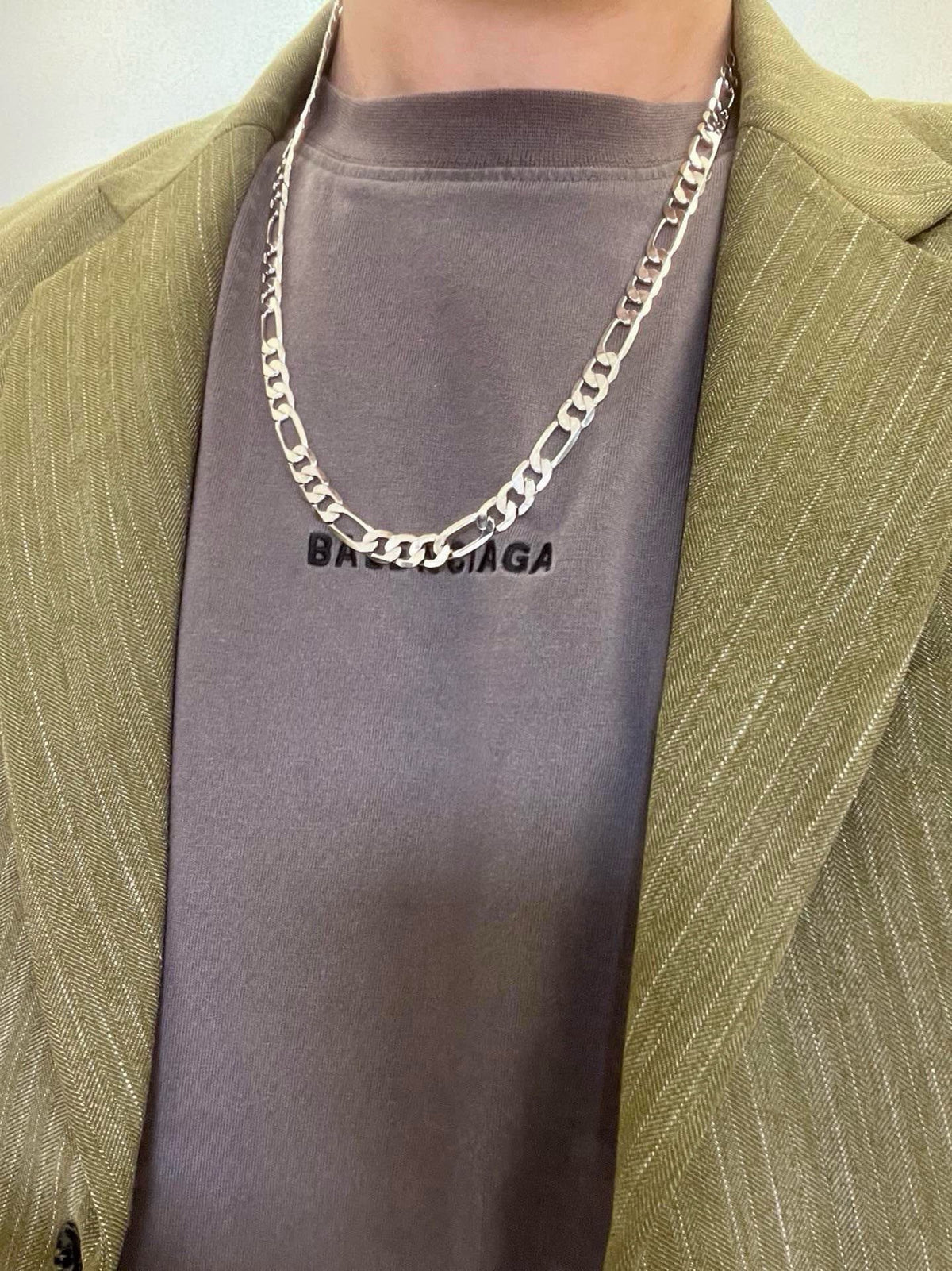 Double-G Emblem Pendant Necklace in Polished Metal-Tone – Vintage Detail – Design 030 styled product view