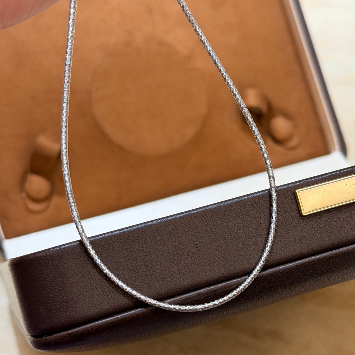 Signature Emblem Pendant Necklace in Gold-Tone – Design 050 main product view