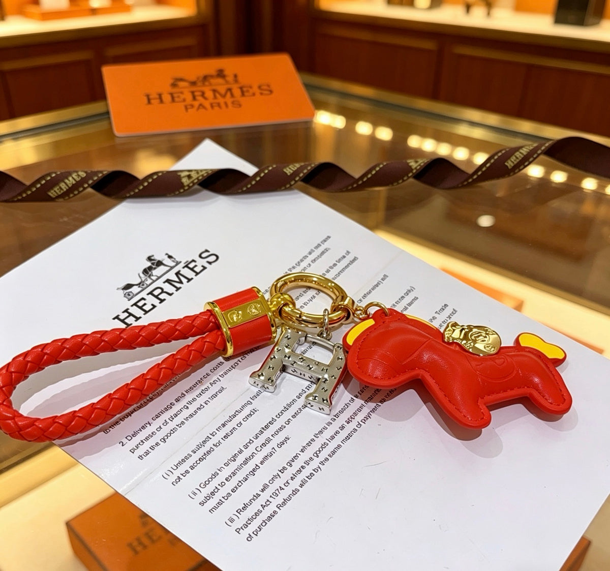 Horse Keychain in Silver-Tone – Design 041 front product view