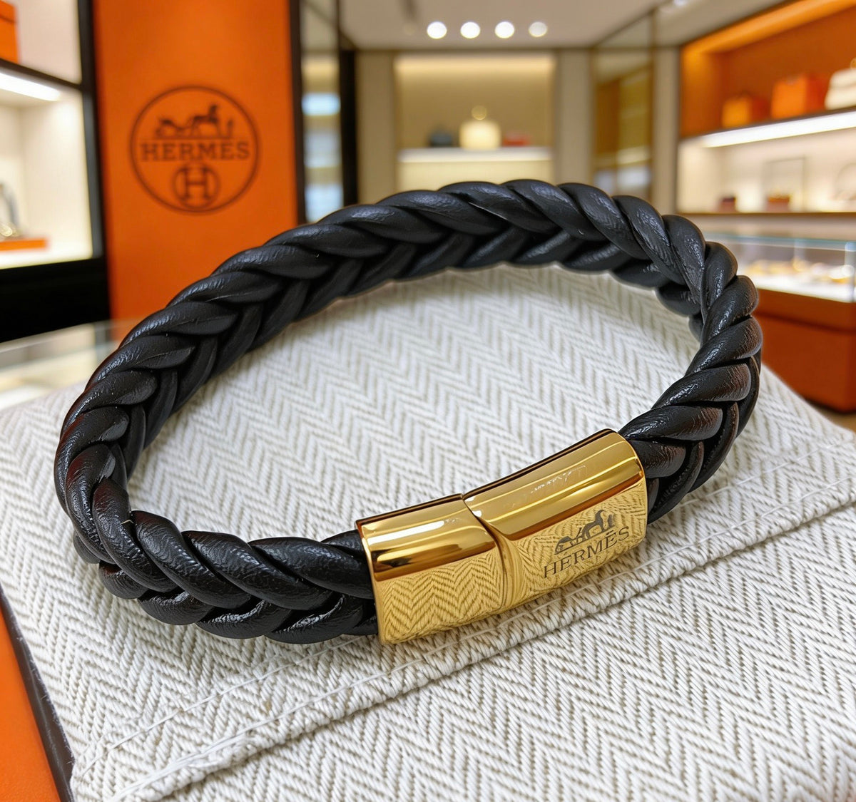 Horse Bangle in Gold-Tone – Design 024 front product view