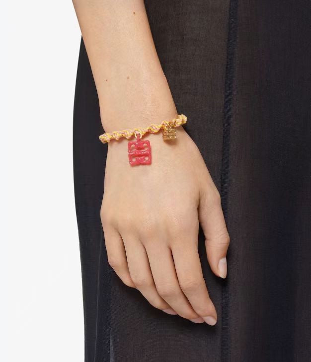 Signature Emblem Bracelet in Polished Metal-Tone – Design 027 detail view