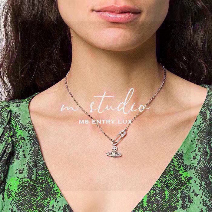 Orb Pendant Necklace in Polished Metal-Tone – Pearl Detail – Design 021 front product view