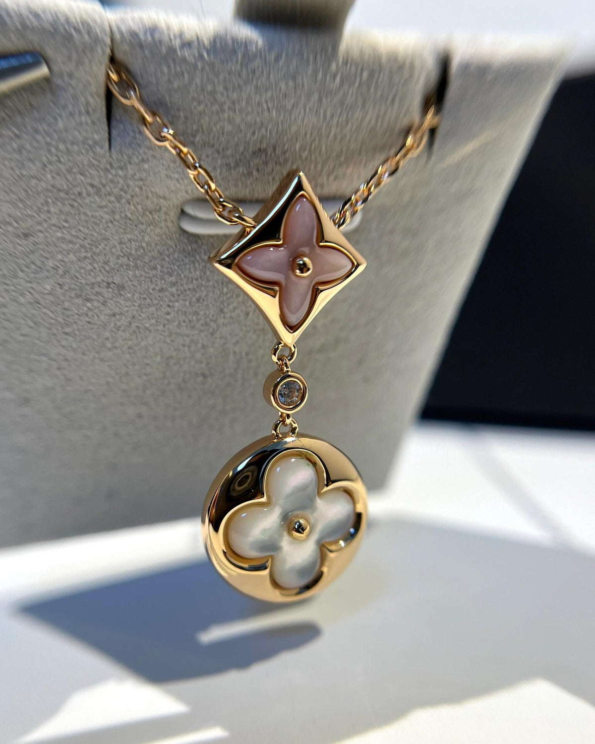 Geometric Emblem Pendant Necklace in Polished Metal-Tone – Design 019 main product view