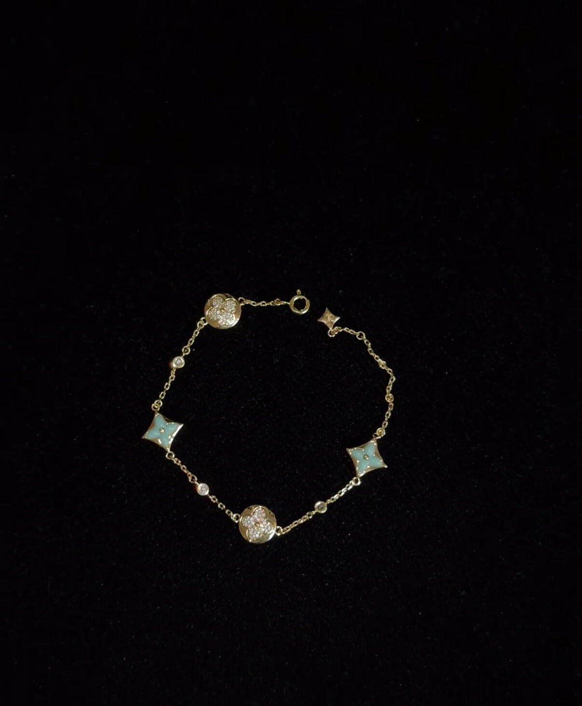 Geometric Emblem Bracelet in Polished Metal-Tone – Design 011 styled product view