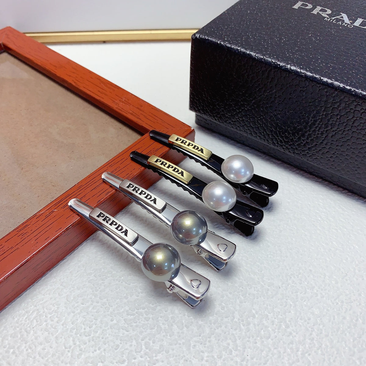 Pearl-Detail Hair Clip Set main product view