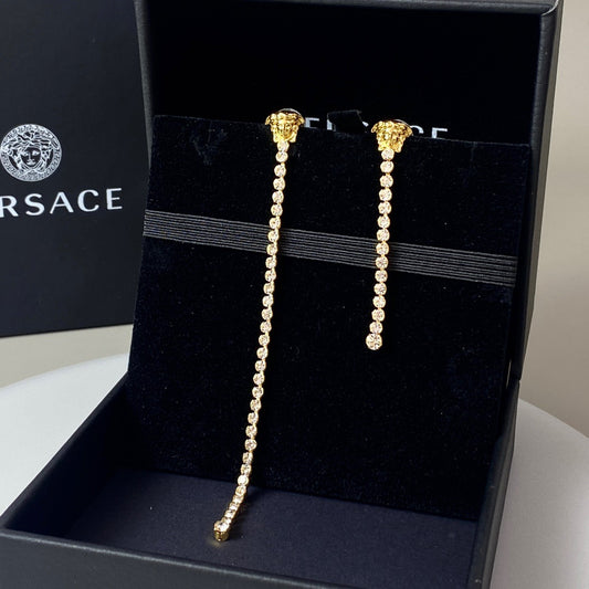 Statement Emblem Stud Earrings in Polished Metal-Tone – Design 04 main product view