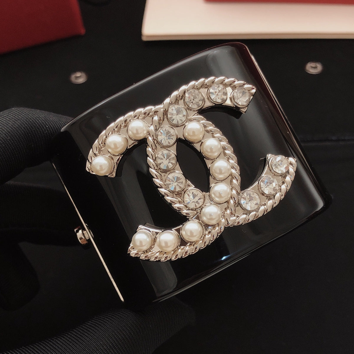 Pearl Bangle in Silver-Tone styled product view