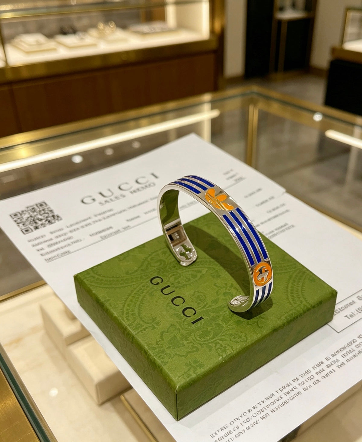 Double-G Emblem Bangle in Polished Metal-Tone – Design 022 main product view