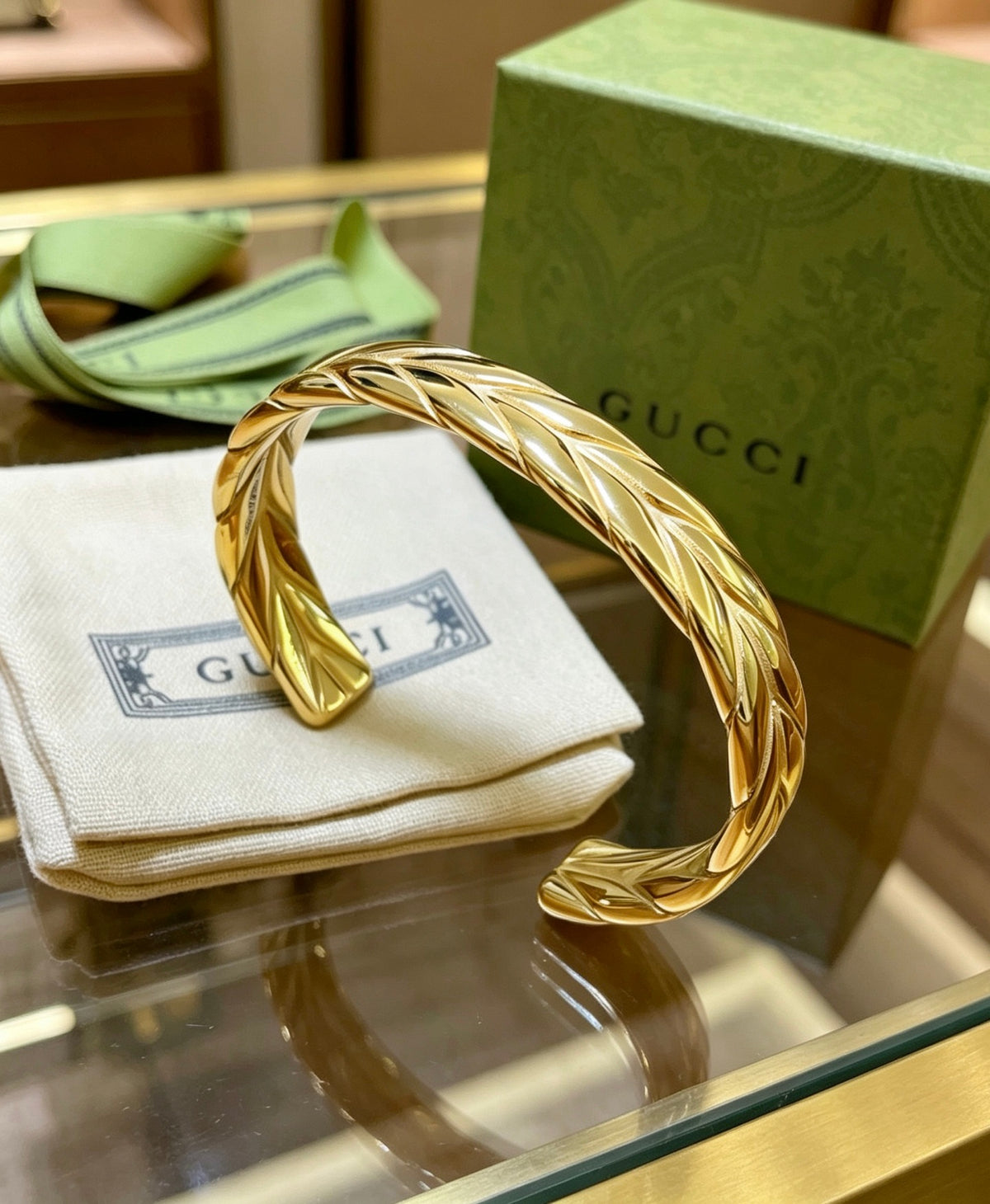 Double-G Emblem Bangle in Gold-Tone – Design 007 main product view