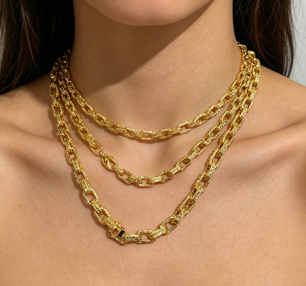 Geometric Emblem Pendant Necklace in Polished Metal-Tone – Design 010 styled product view