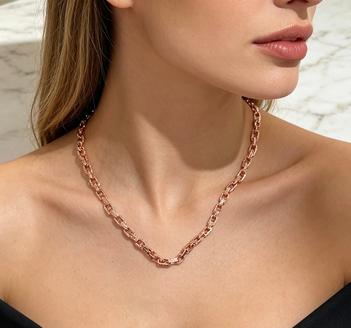 Geometric Emblem Pendant Necklace in Polished Metal-Tone – Design 004 front product view