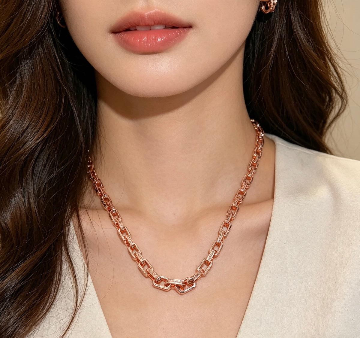 Geometric Emblem Pendant Necklace in Polished Metal-Tone – Design 009 detail view