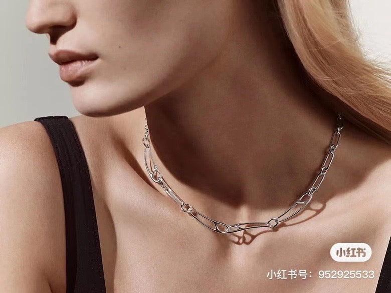 Horse Pendant Necklace in Polished Metal-Tone – Design 021 main product view