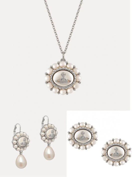 Orb Pendant Necklace in Polished Metal-Tone – Design 046 main product view